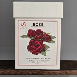 Alchimia Rose Fine Vegetable Soap Set Unisex 15.7oz Made In Italy Floral Luxury